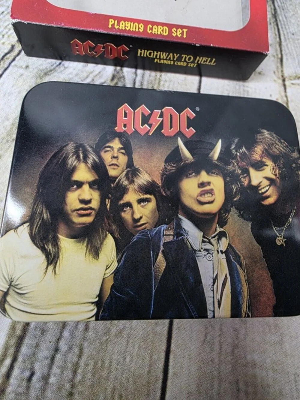 AC/DC Tin Box Playing Card Set Highway to Hell Double Deck Sealed
